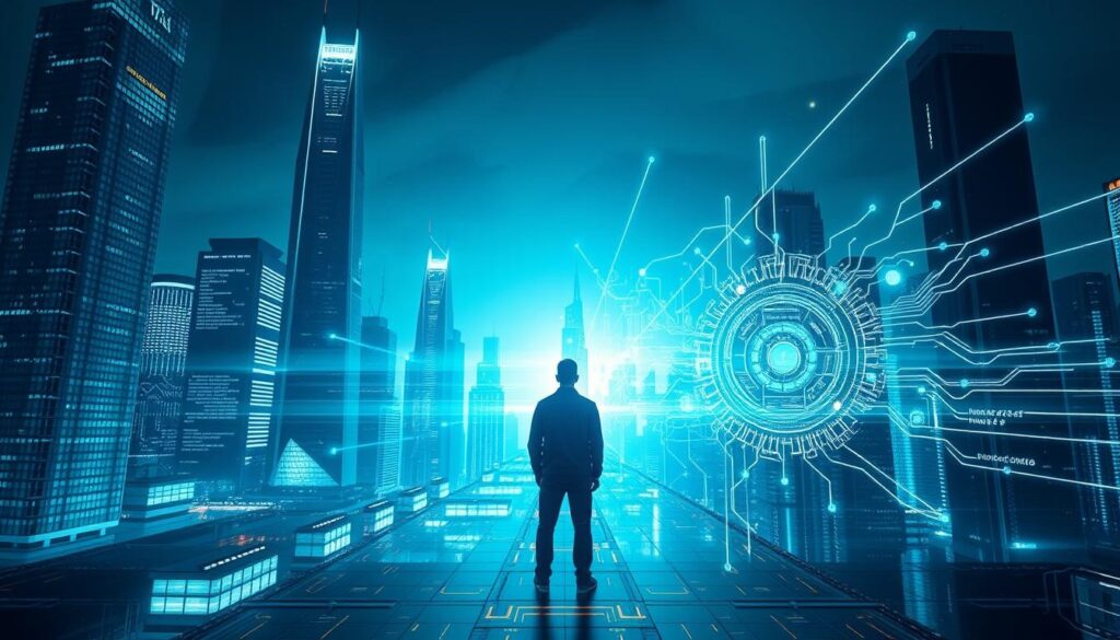 Tech Trends 2025 featuring AI, Quantum Computing, Spatial Computing, and Robotics shaping the future of innovation