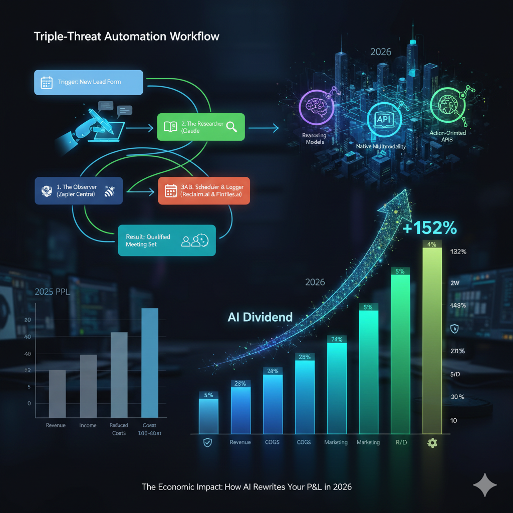 Detailed AI automation workflow diagram for 2026 showing integration